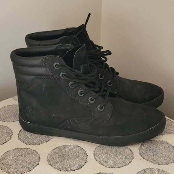 Timberland Chelsea Ortholite Black Lace-Up Combat Boots 6.5 - Picture 1 of 7
